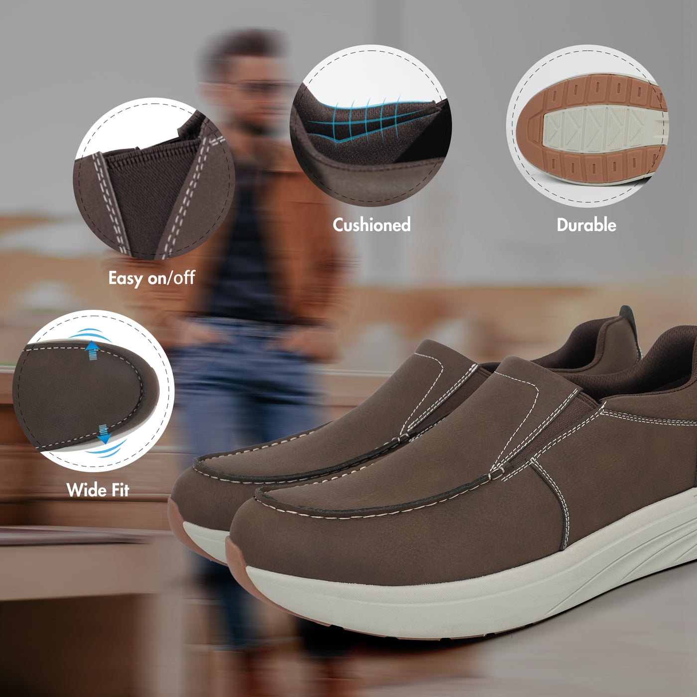 Cityzen Wide Fit Loafers & Slip-Ons
