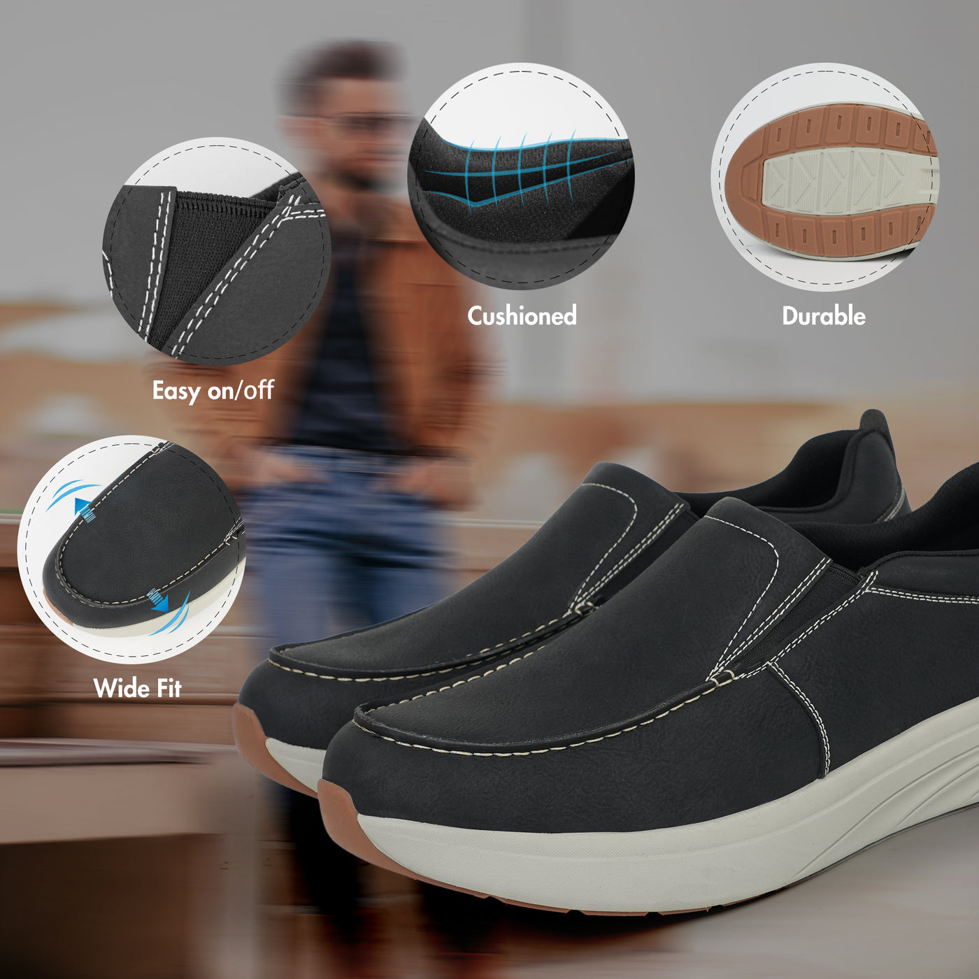 Cityzen Wide Fit Loafers & Slip-Ons