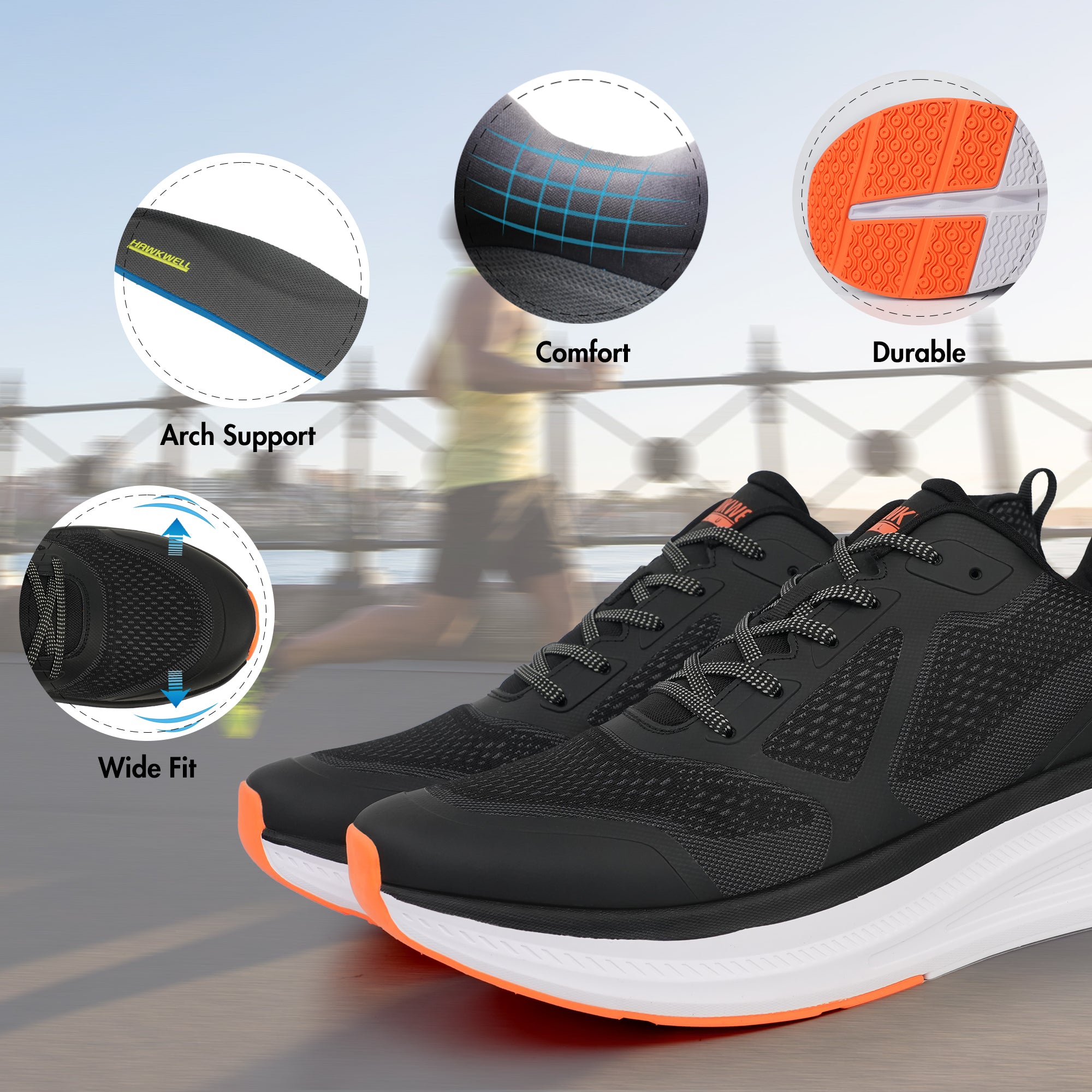 Urbanix Wide Fit Road Running Shoe