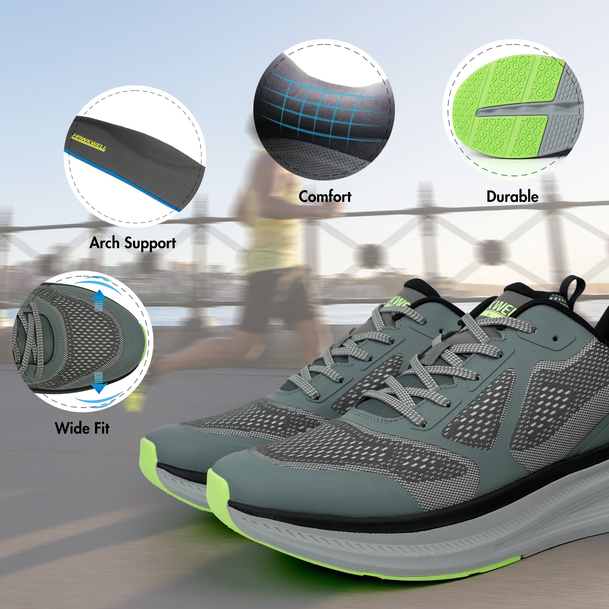 Urbanix Wide Fit Road Running Shoe